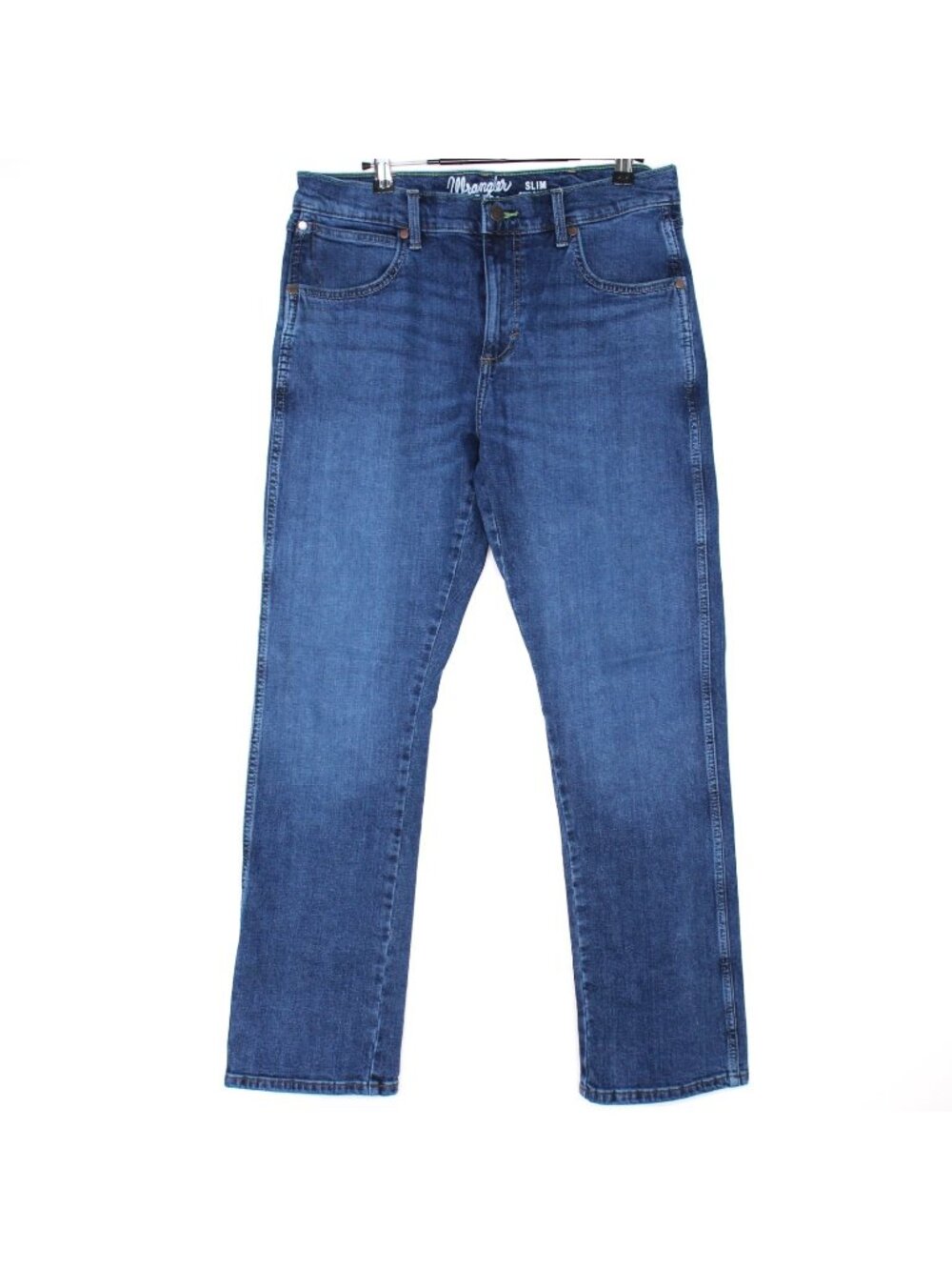 Wrangler Retro Mens 33 x 31 Slim Straight Cowboy Blue Jeans H1049